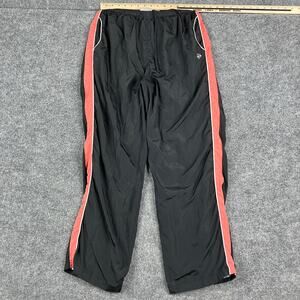Dunlop Track Pants Mens Size L Black Red Striped Athletic Windbreaker Nylon